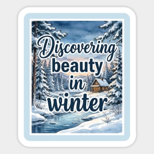 Winter Serenity in Snowy Landscapes Sticker